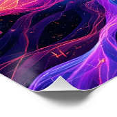 ファンタジーかわいい抽象芸術宇宙スター ポスター (コーナー)