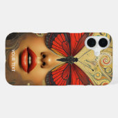 ファンタジーかわいい抽象芸術蝶の目 iPhoneケース (裏面横)