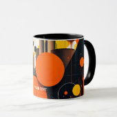 ファンタジーかわいい抽象芸術赤い円 マグカップ (正面右)