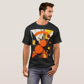 ファンタジーかわいい抽象芸術赤い円 Tシャツ (正面フル)