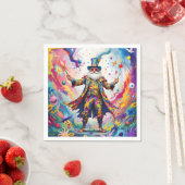 ファンタジーかわいい抽象芸術鮮やか画家 スタンダードカクテルナプキン (インサイチュ)