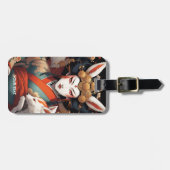 ファンタジーかわいい日本の鮮やかな劇場女子 ラゲッジタグ (正面横)