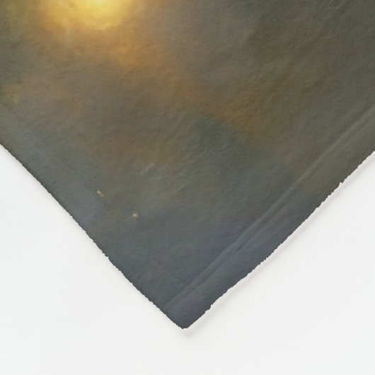 ファンタジーかわいい明るい黄色のバラ フリースブランケット (角)