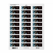 ファンタジーかわいい月の宇宙飛行士バッグ ラベル (フルシート)