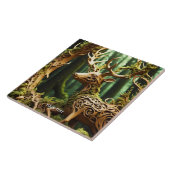 ファンタジーかわいい木彫り鹿 タイル (側面)