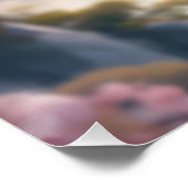 ファンタジーかわいい桜バードブルー ポスター (コーナー)