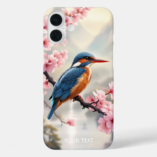 ファンタジーかわいい桜バードブルー Case-Mate iPhoneケース (裏面)