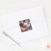 ファンタジーかわいい桜ピンク色の花 スクエアシール (封筒)