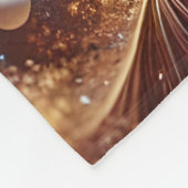 ファンタジーかわいい桜ピンク色の花 フリースブランケット (角)