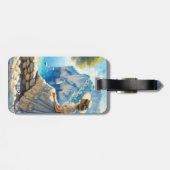 ファンタジーかわいい水彩女性の海 ラゲッジタグ (裏面横)