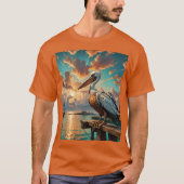 ファンタジーかわいい海鳥ボート Tシャツ (正面)