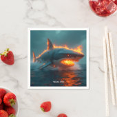 ファンタジーかわいい火さめの海 スタンダードカクテルナプキン (インサイチュ)