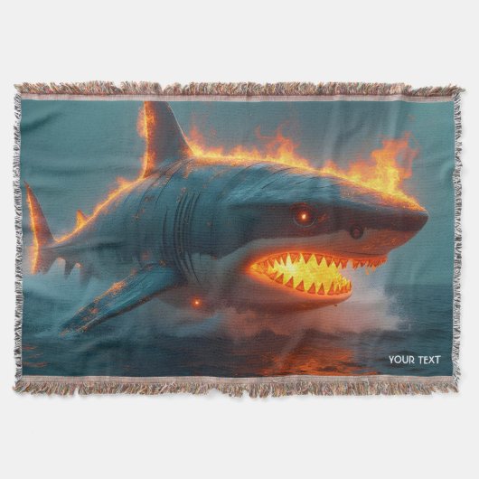 ファンタジーかわいい火さめの海 スローブランケット (正面)