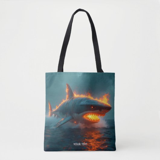 ファンタジーかわいい火さめの海 トートバッグ (正面)
