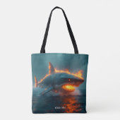 ファンタジーかわいい火さめの海 トートバッグ (裏面)
