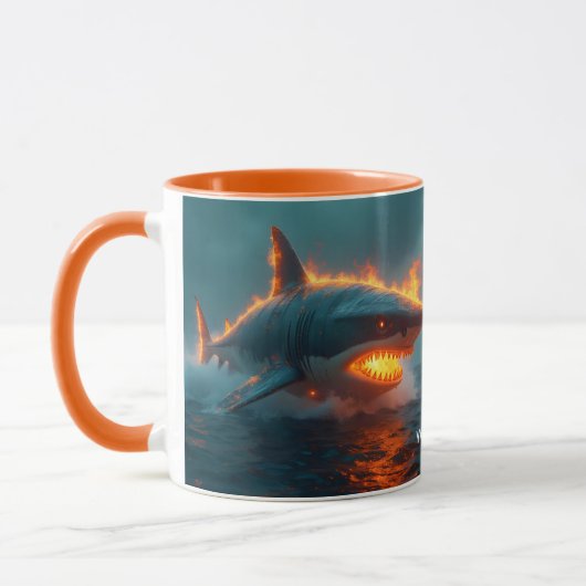 ファンタジーかわいい火さめの海 マグカップ (左)