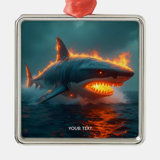 ファンタジーかわいい火さめの海 メタルオーナメント (正面)
