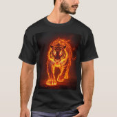 ファンタジーかわいい火ビッグタイガー Tシャツ (正面)