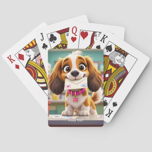 ファンタジーかわいい犬のポスト トランプ (裏面)