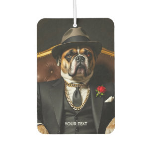 ファンタジーかわいい犬の黒いスーツ カーエアーフレッシュナー