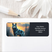 ファンタジーかわいい狼オンロック ラベル (インサイチュ)