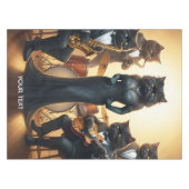 ファンタジーかわいい猫たちジャズバンド テーブルクロス (正面(横))
