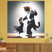 ファンタジーかわいい猫ねずみ丹後 キャンバスプリント (インサイチュ (リビング))