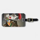 ファンタジーかわいい猫ベレー絵を描ト ラゲッジタグ (正面横)