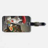 ファンタジーかわいい猫ベレー絵を描ト ラゲッジタグ (裏面横)