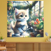 ファンタジーかわいい猫園花 キャンバスプリント (インサイチュ (リビング))