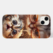 ファンタジーかわいい猫洗い子猫 Case-Mate iPhoneケース (裏面 (横))