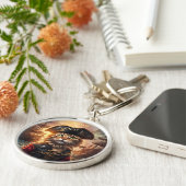 ファンタジーかわいい猫海賊帽 キーホルダー (側面)