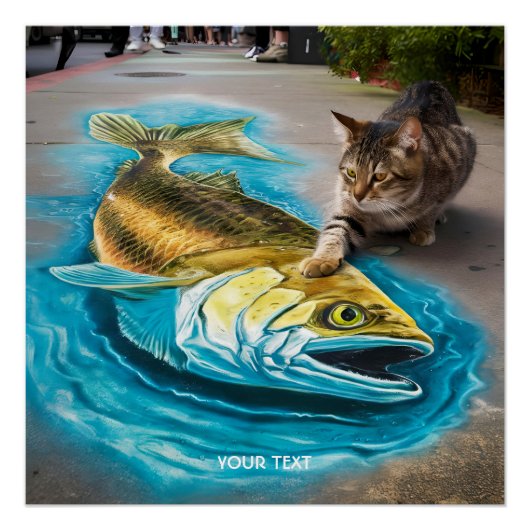 ファンタジーかわいい猫魚道 ポスター (正面)