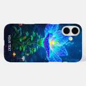 ファンタジーかわいい生物発光ブルーフラワー Case-Mate iPhoneケース (裏面 (横))