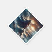 ファンタジーかわいい男の夜海 スタンダードカクテルナプキン (角)