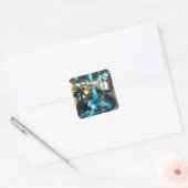ファンタジーかわいい男の子通り宇宙 スクエアシール (封筒)