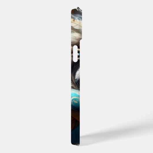 ファンタジーかわいい男の抱き狼 Case-Mate iPhoneケース (裏面 / 右)