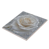 ファンタジーかわいい白いバラのドロップ タイル (側面)