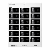 ファンタジーかわいい白煙の子猫 ラベル (フルシート)