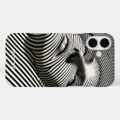 ファンタジーかわいい白黒顔 Case-Mate iPhoneケース (裏面 (横))