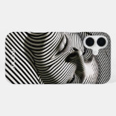 ファンタジーかわいい白黒顔 iPhoneケース (裏面横)