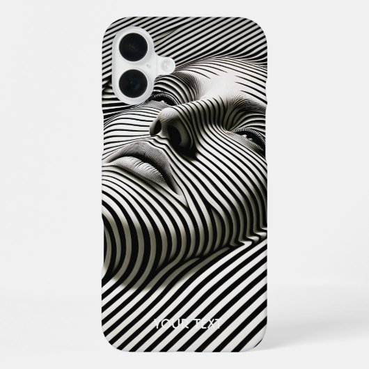 ファンタジーかわいい白黒顔 iPhoneケース (裏面)