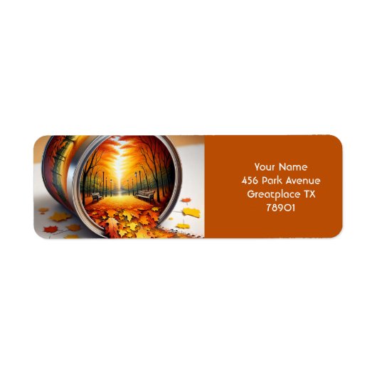 ファンタジーかわいい秋の錫林 ラベル (正面)