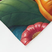 ファンタジーかわいい穏やかなパイナップルフクロウ フリースブランケット (角)