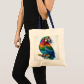 ファンタジーかわいい紙クリップ鳥 トートバッグ (正面(商品))