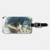 ファンタジーかわいい素晴らし強いドラゴン ラゲッジタグ (正面横)