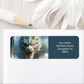 ファンタジーかわいい素晴らし強いドラゴン ラベル (インサイチュ)