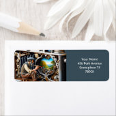 ファンタジーかわいい絵を描カメラの風景 ラベル (インサイチュ)