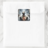 ファンタジーかわいい脳ハート照明 スクエアシール (バッグ)