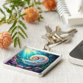 ファンタジーかわいい自然水中世界 キーホルダー (側面)